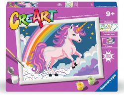 PEINTURE À NUMÉROS CREART RAVENSBURGER - LICORNE ROSE (NÉON) 18 X 24 CM